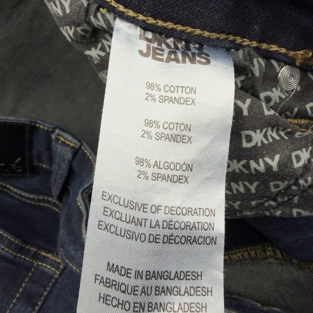 DKNY Bedford Slim Jeans Mens 30x30 Blue Dark Wash 5 Pocket Stretch Whiskered - Picture 5 of 10